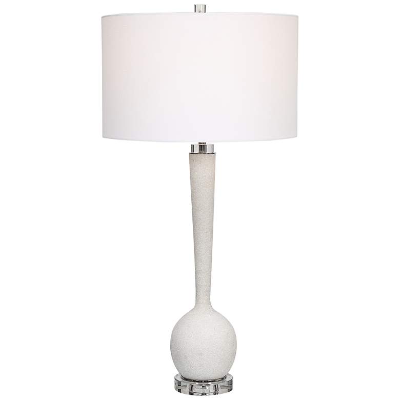 Image 2 Uttermost Kently 34" High White Marble Long Neck Table Lamp