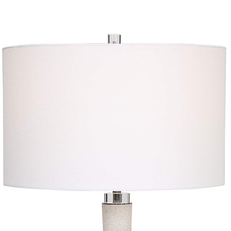 Image 3 Uttermost Kently 34" High White Marble Long Neck Table Lamp more views