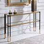 Uttermost Kentmore 53 1/2" Wide Matte Black and Gold Console Table