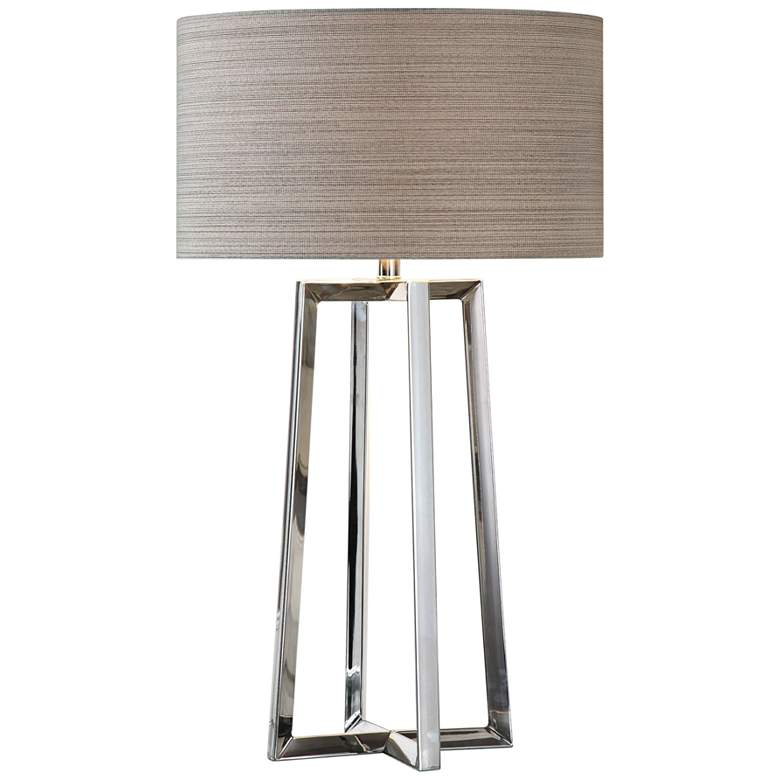 Image 2 Uttermost Keokee 31 3/4 inch Modern Polished Stainless Steel Table Lamp