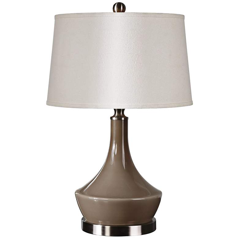 Image 1 Uttermost Kerman Light Smoke Gray Ceramic Table Lamp