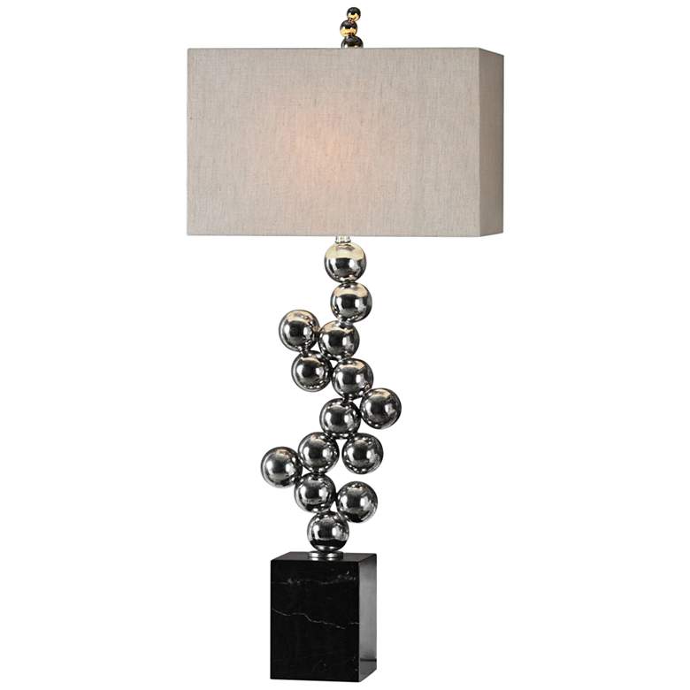 Image 1 Uttermost Kesi Silver and Black Table Lamp