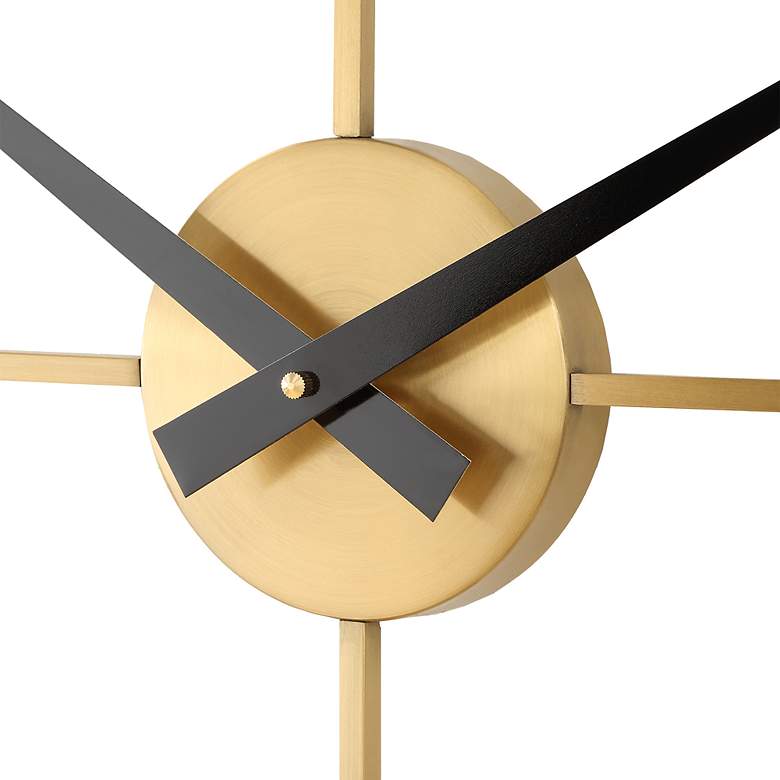Image 5 Uttermost Keyann Brushed Brass 36" Round Wall Clock more views