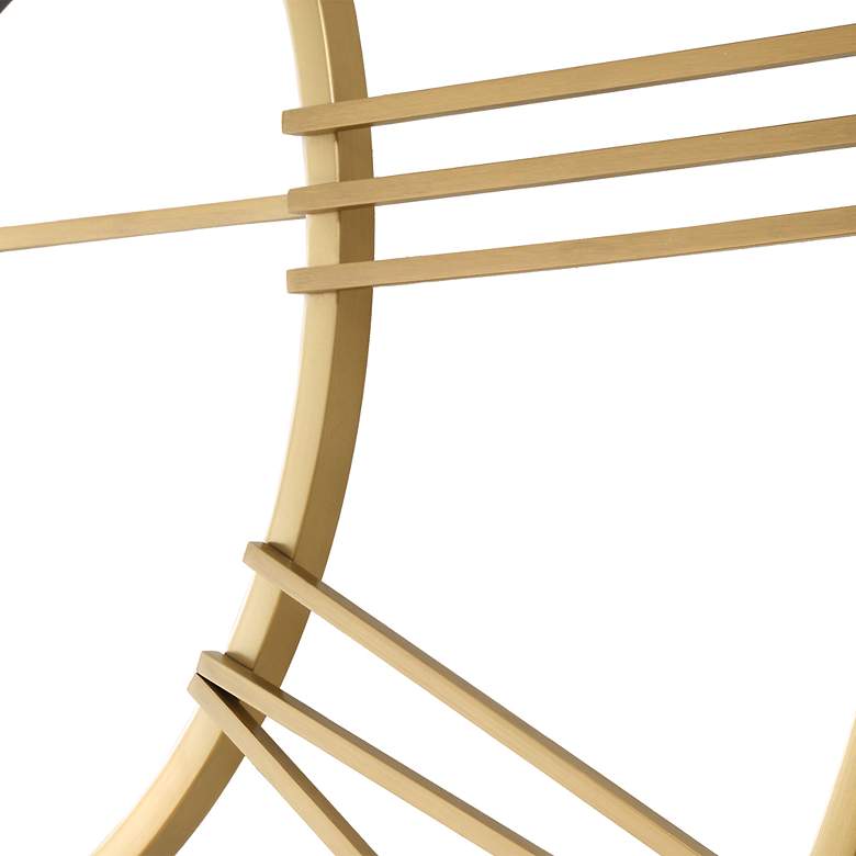 Image 6 Uttermost Keyann Brushed Brass 36" Round Wall Clock more views