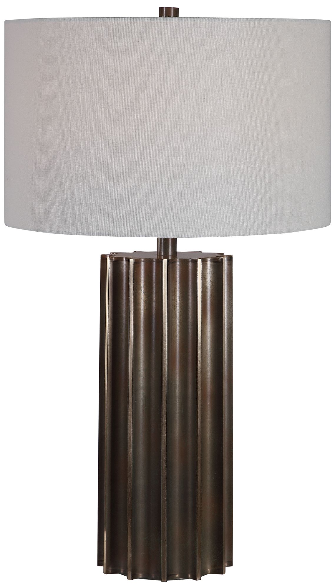 Image 2 Uttermost Khalio 27.5-in Aged Gunmetal Table Lamp