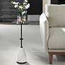 3_Uttermost Kincaid 24" High Metal and Marble Drink Table more views