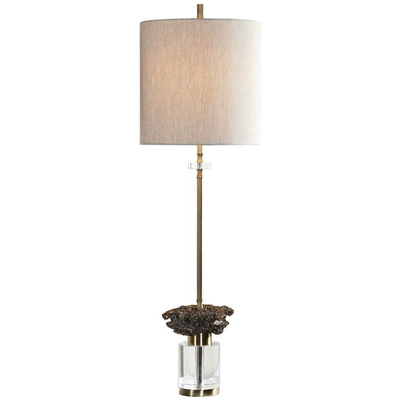 Image 2 Uttermost Kiota 34" Brushed Brass Plated Buffet Table Lamp