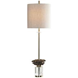 Image2 of Uttermost Kiota 34" Brushed Brass Plated Buffet Table Lamp