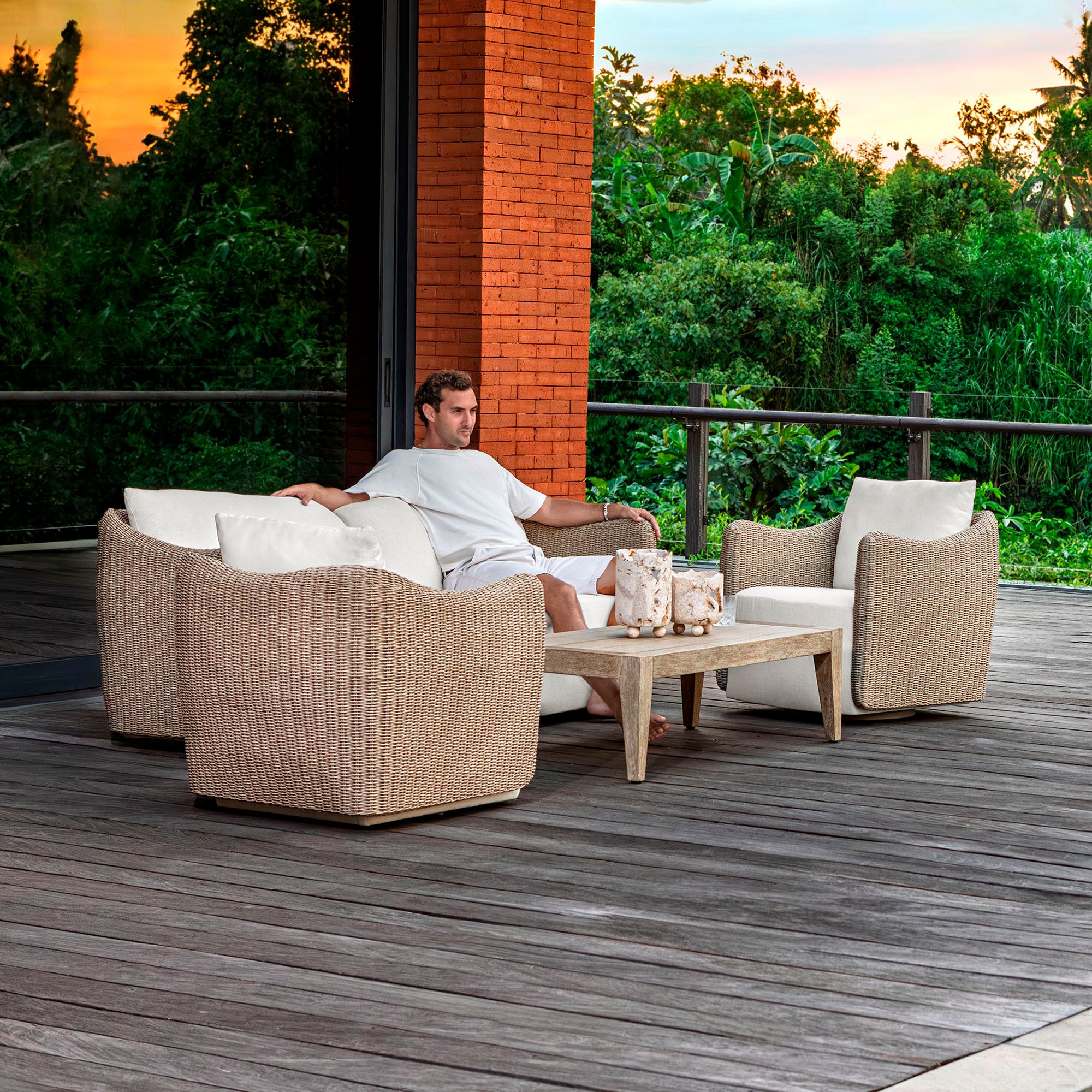 Image 5 Uttermost Kirkham 48" Wide Outdoor Coffee Table more views
