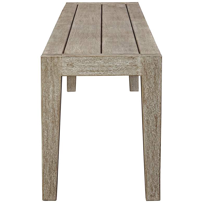Image 5 Uttermost Kirkham 81" Wide Mahogany Outdoor Bench more views