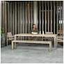 5_Uttermost Kirkham 92" Wide Mahogany Outdoor Dining Table more views