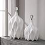 Uttermost Klara Glossy White Ceramic Bottles Set of 2