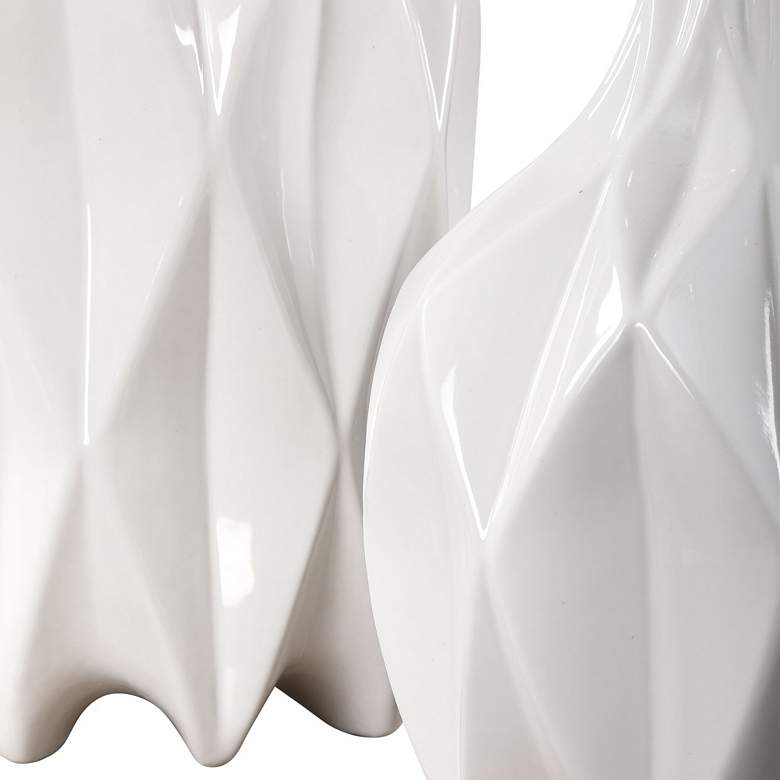 Image 3 Uttermost Klara Glossy White Ceramic Bottles Set of 2 more views