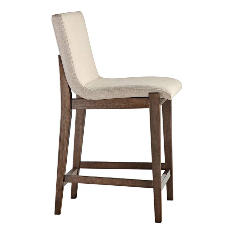 Image 4 Uttermost Klemens 26" Neutral Linen Fabric Counter Stool more views