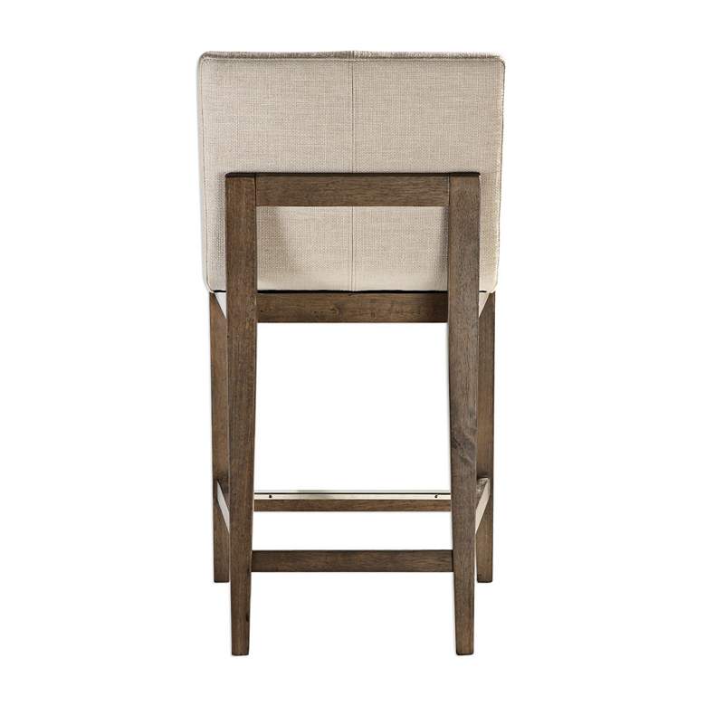Image 5 Uttermost Klemens 26" Neutral Linen Fabric Counter Stool more views