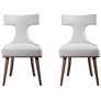 3_Uttermost Klismos Off-White Fabric Accent Chairs Set of 2