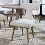 2_Uttermost Klismos Off-White Fabric Accent Chairs Set of 2