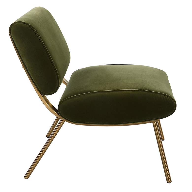 Image 5 Uttermost Knoll 18" Olive Green Accent Chair more views