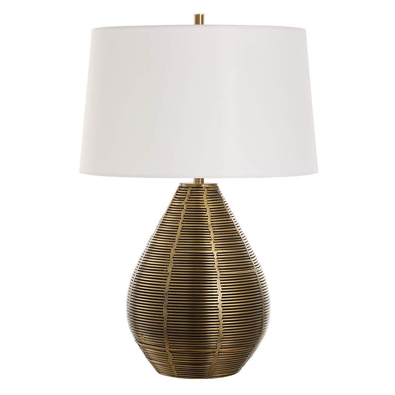 Image 4 Uttermost Knowles 25" High Plated Brushed Brass Table Lamp more views