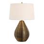 2_Uttermost Knowles Plated Brushed Brass Table Lamp