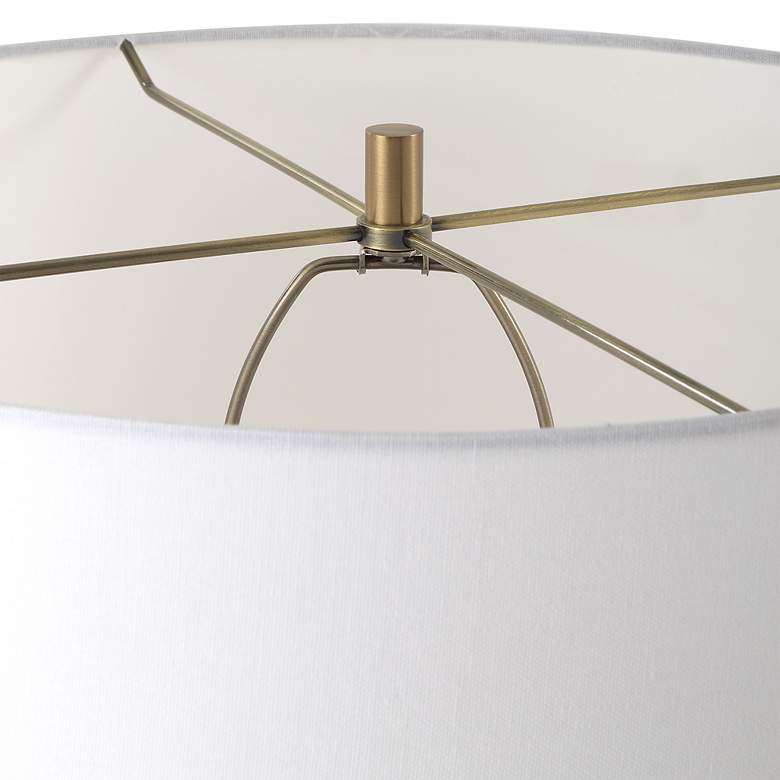 Image 6 Uttermost Knox 66" Modern Travertine Floor Lamp more views