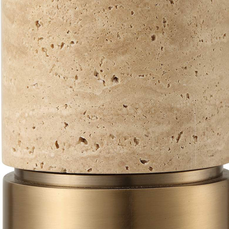 Image 7 Uttermost Knox 66" Modern Travertine Floor Lamp more views