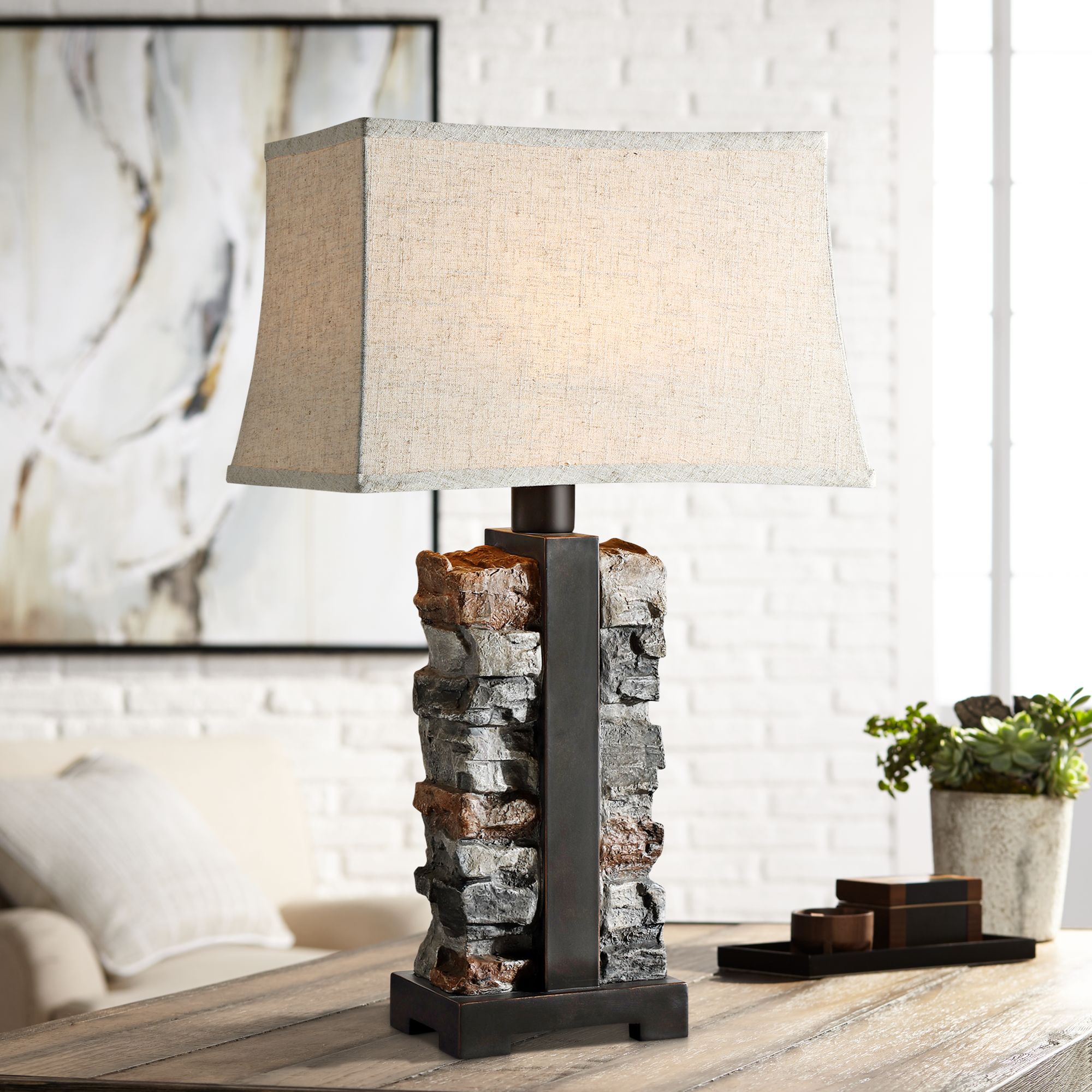 Stone table hot sale lamps