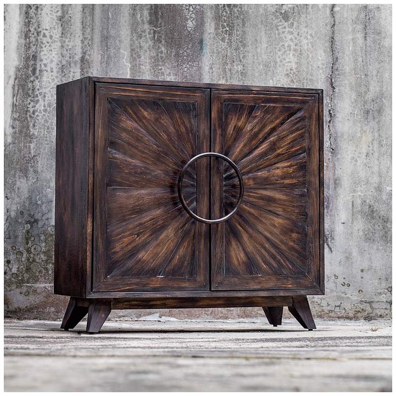 Image 6 Uttermost Kohana 36" Wide Worn Black 2-Door Accent Cabinet more views
