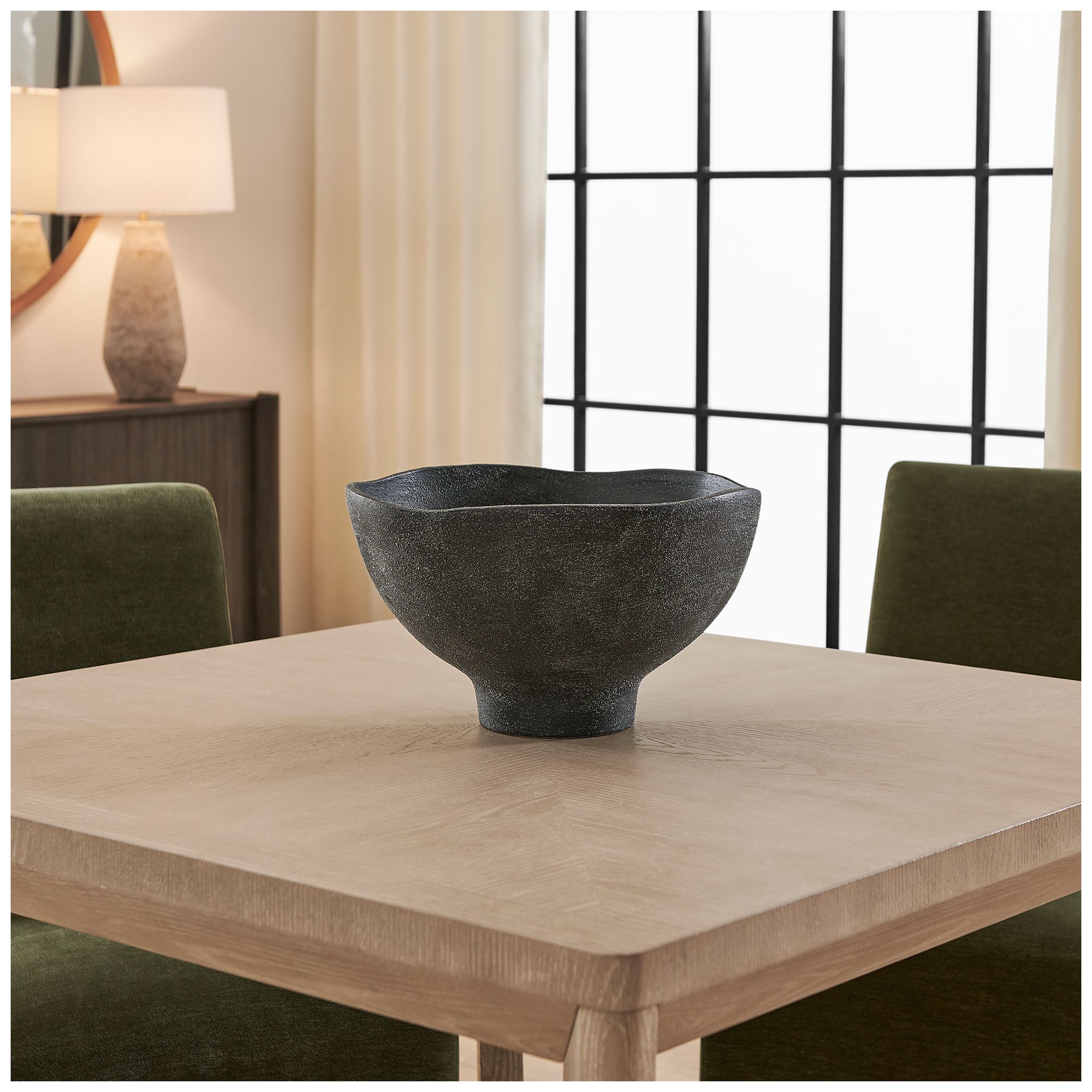 Image 3 Uttermost Komorebi 13" Wide Matte Black Outdoor Bowl more views