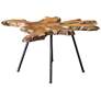 Thumbnail2 of Uttermost Kravitz 38"W Light Honey and Black Accent Table