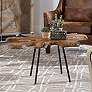 1_Uttermost Kravitz 38"W Light Honey and Black Accent Table