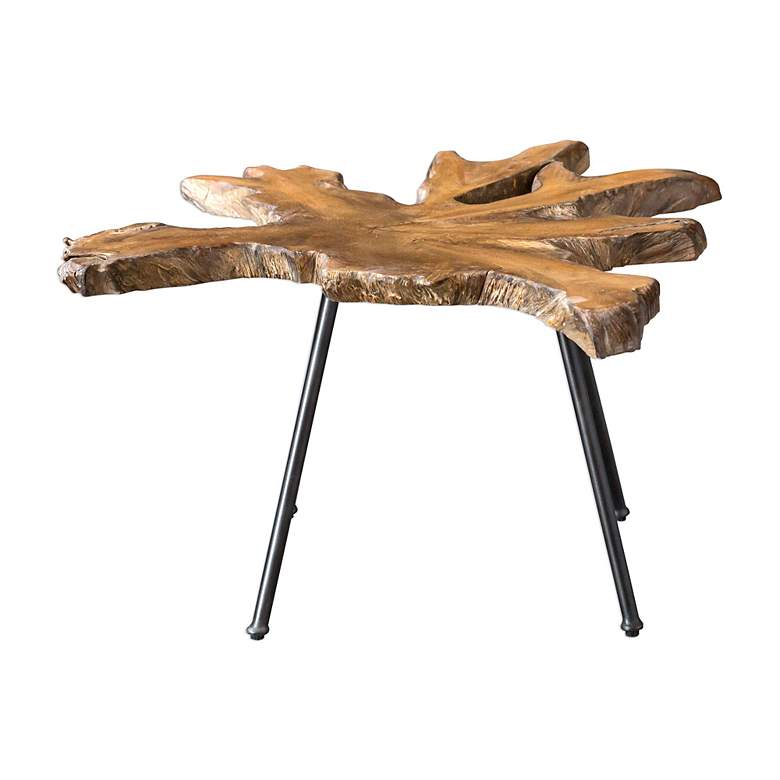 Image 6 Uttermost Kravitz 38"W Light Honey and Black Accent Table more views