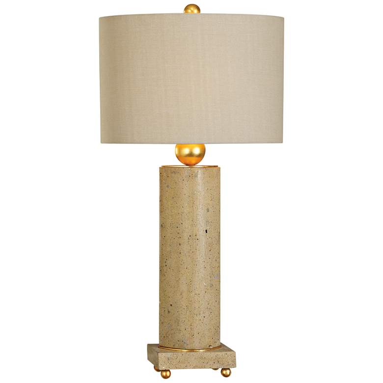 Image 1 Uttermost Krisel Oval Column Concrete Table Lamp