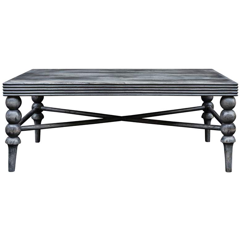 Image 1 Uttermost Kunja 44 inch Wide Gray Rectangular Wood Coffee Table