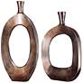 Uttermost Kyler 22" High Bronze Aluminum Vases Set of 2