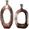 Uttermost Kyler 22" High Bronze Aluminum Vases Set of 2