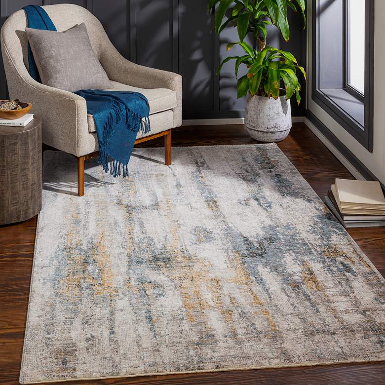 Uttermost Ladoga 71506 5&#39;x7&#39;6&quot; Light Beige and Blue Area Rug