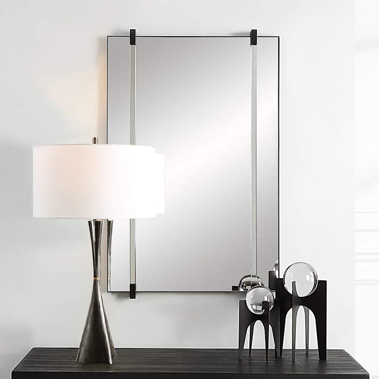 Image 1 Uttermost Ladonna 37 3/8" x 24 1/4" Black Mirror