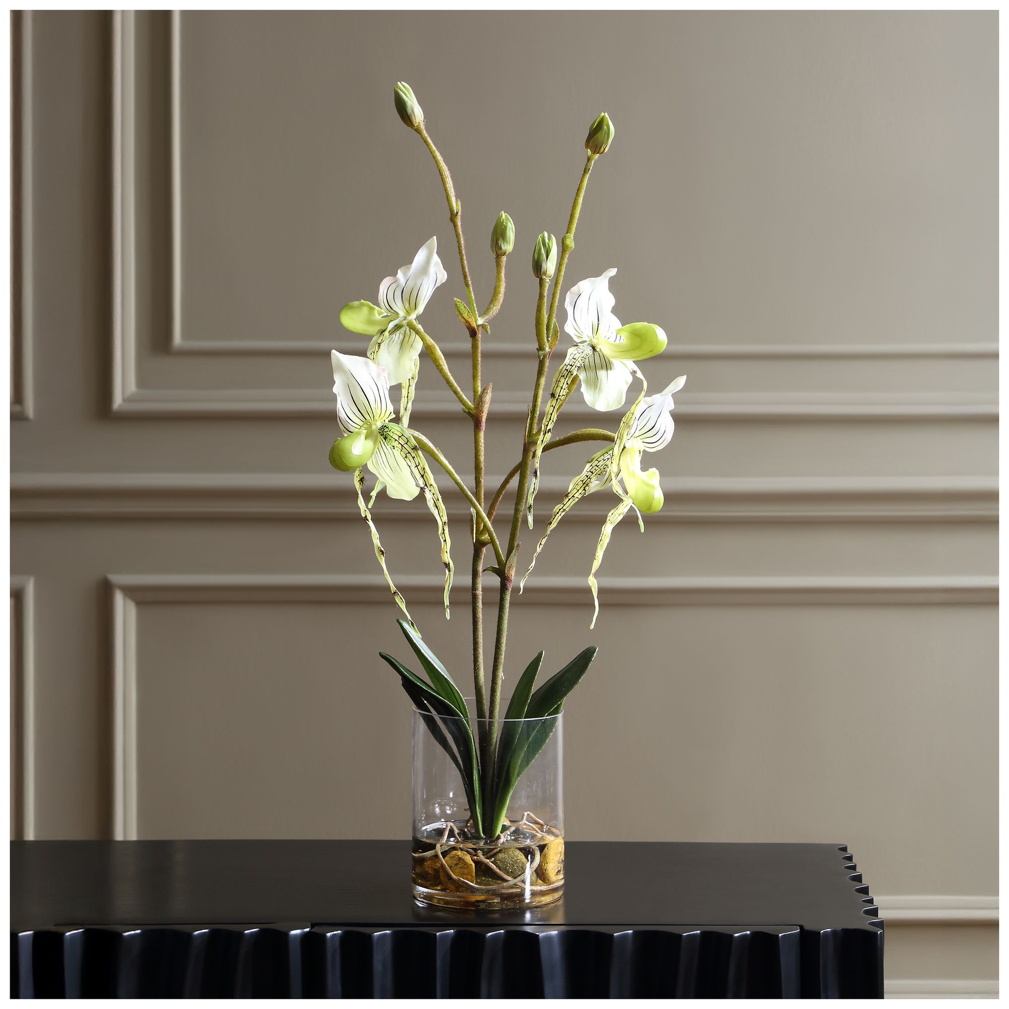 Image 2 Uttermost Lady Slipper Faux Orchid in Vase more views