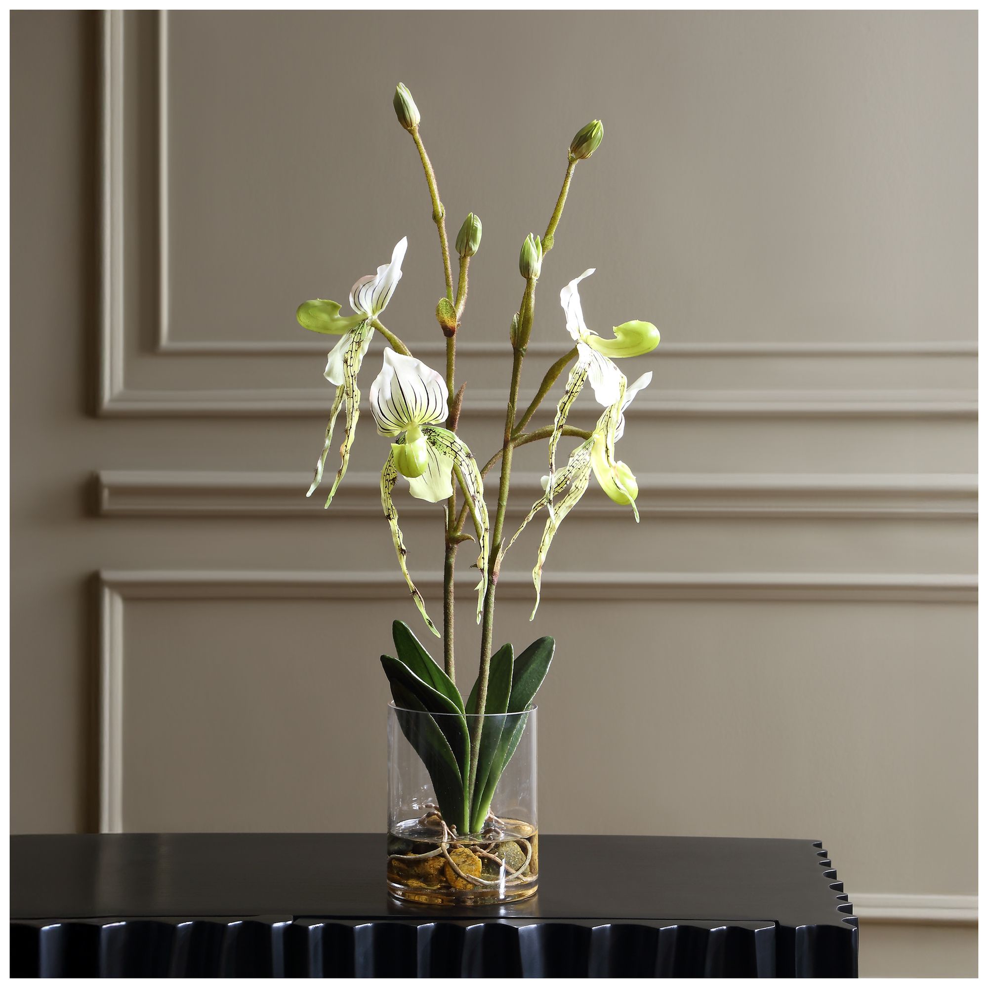 Image 3 Uttermost Lady Slipper Faux Orchid in Vase more views
