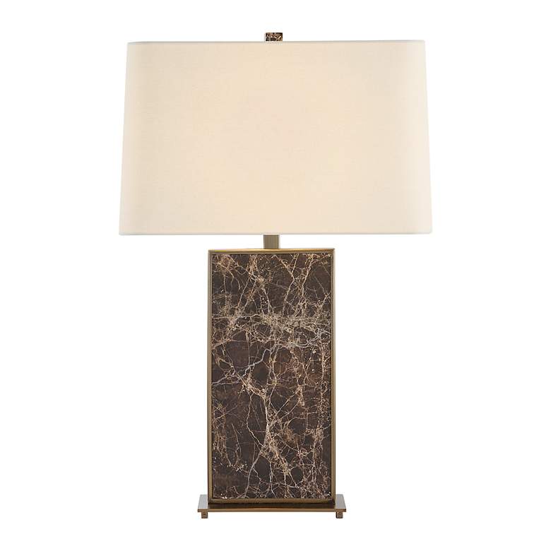 Image 2 Uttermost Lafferty Emperador Dark Brown Marble Table Lamp