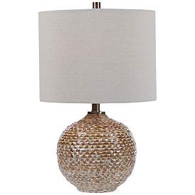 Image2 of Uttermost Lagos 22" High Brown and Taupe Ceramic Accent Table Lamp