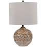 Uttermost Lagos 22" High Brown and Taupe Ceramic Accent Table Lamp