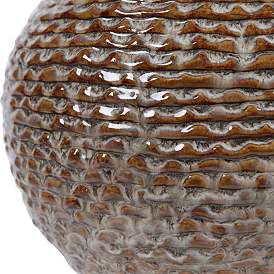 Image4 of Uttermost Lagos 22" High Brown and Taupe Ceramic Accent Table Lamp more views