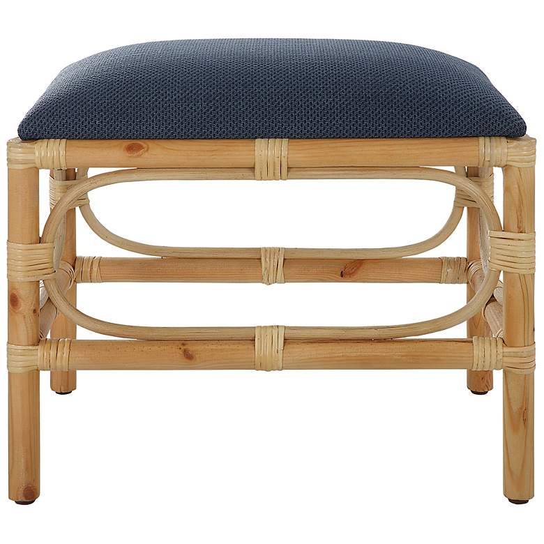 Image 2 Uttermost Laguna 24"W Navy Fabric Rectangular Small Bench