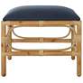 2_Uttermost Laguna 24"W Navy Fabric Rectangular Small Bench