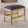 1_Uttermost Laguna 24"W Navy Fabric Rectangular Small Bench