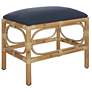 3_Uttermost Laguna 24"W Navy Fabric Rectangular Small Bench more views