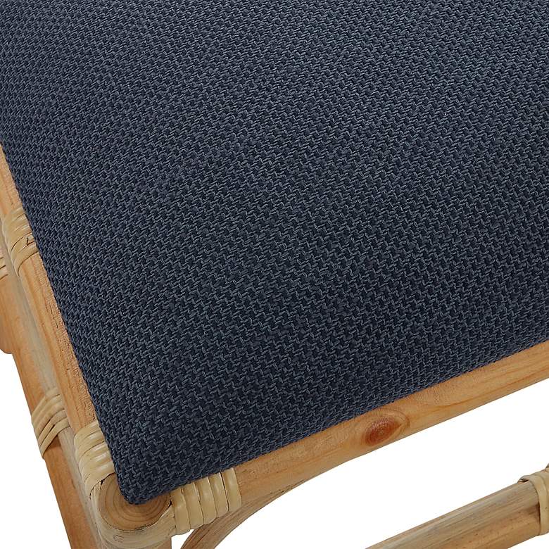 Image 4 Uttermost Laguna 24"W Navy Fabric Rectangular Small Bench more views