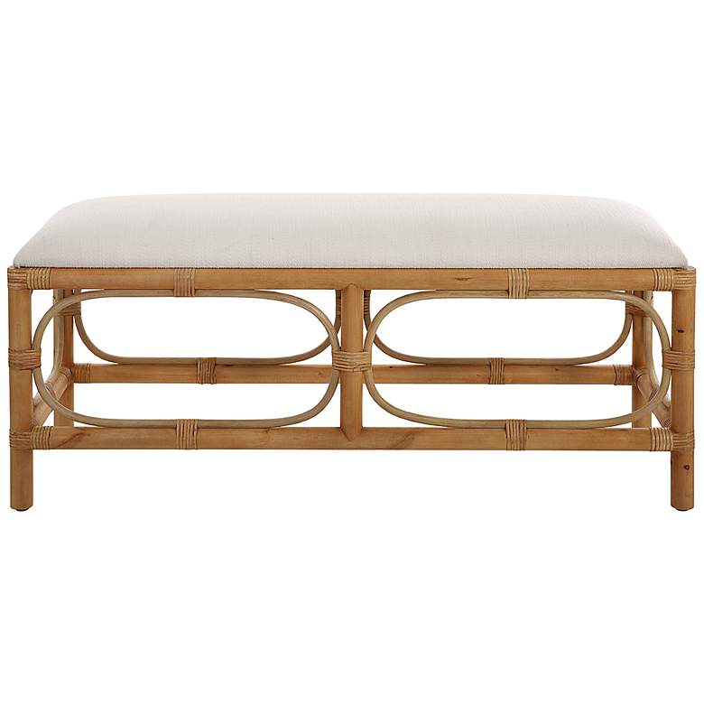 Image 2 Uttermost Laguna 48" L x 20.5" H Natural Rattan Wrapped Bench